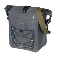 Sakwa pojedyncza BASIL NAVIGATOR STORM SINGLE PANNIER BAG M 12-15 L, Hook On System, wodoodporna, grey black