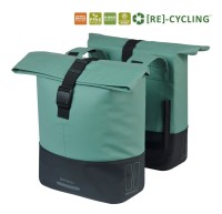 Sakwa podwójna BASIL COVE DOUBLE PANNIER BAG 28-32L, Universal Bridge System, silvergreen/black