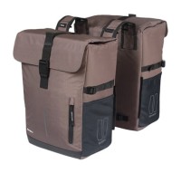 Sakwa podwójna BASIL MOVE DOUBLE BICYCLE BAG, UNIVERSAL BRIDGE, 30L, Wodoodporna, Brown