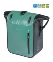 Sakwa pojedyncza BASIL RIVO M SINGLE PANNIER BAG 12-15L, MIK Hooks, wodoodporna, silvergreen/black