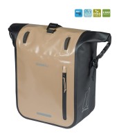 Sakwa pojedyncza BASIL RIVO M SINGLE PANNIER BAG 12-15L, MIK Hooks, wodoodporna, sand/black