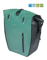 Sakwa pojedyncza BASIL RIVO L SINGLE PANNIER BAG 25-31L, MIK Hooks, wodoodporna, silvergreen/black