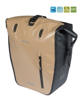 Sakwa pojedyncza BASIL RIVO L SINGLE PANNIER BAG 25-31L, MIK Hooks, wodoodporna, sand/black